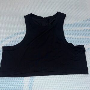 Black Sleeveless Crop Top